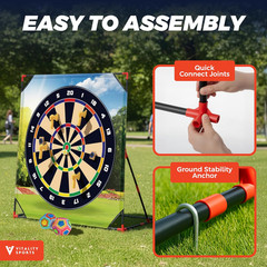 4-in-1 Backyard Sport Game Set: Golf, Axe Throwing, Soccer & Bean Bags