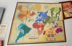 VTG Y2K Risk Board Game Book Shelf Edition Wooden Box World Domination Strategy