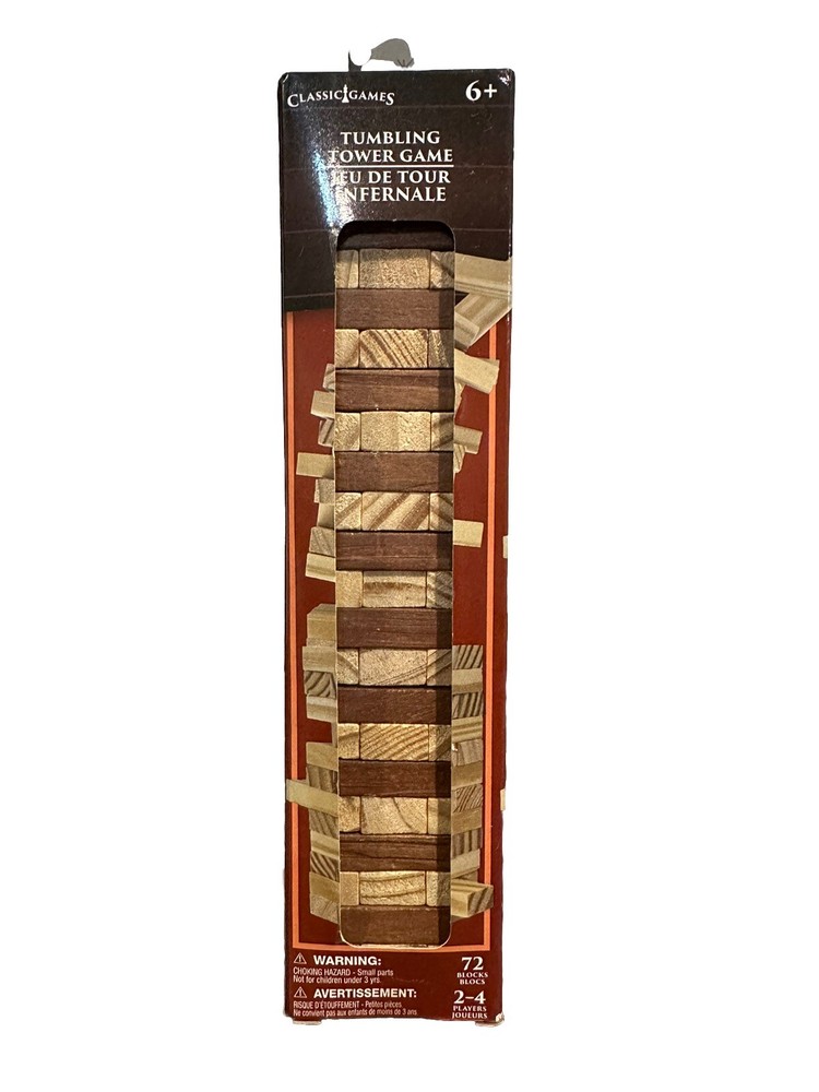 NEW Mini Wooden Blocks Tumbling Tower Game-72 Pieces Strategy FREE SHIPPING