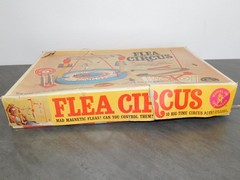 Vtg 1965 Mattel FLEA CIRCUS Magnetic Acrobatic Action Board Game *Read discrip.