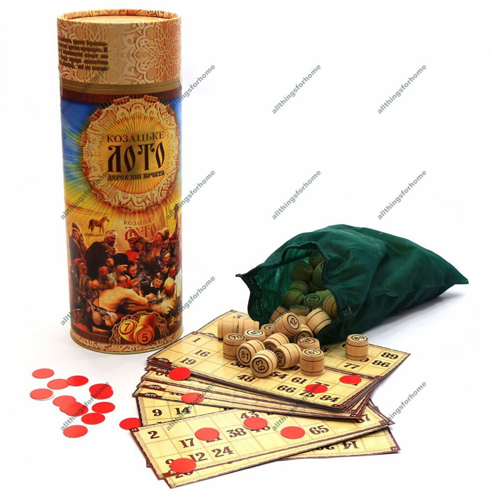 Козацьке Лото Ukrenian Cossack’s Loto Wooden LOTO Game Lotto Wood Barrels Super
