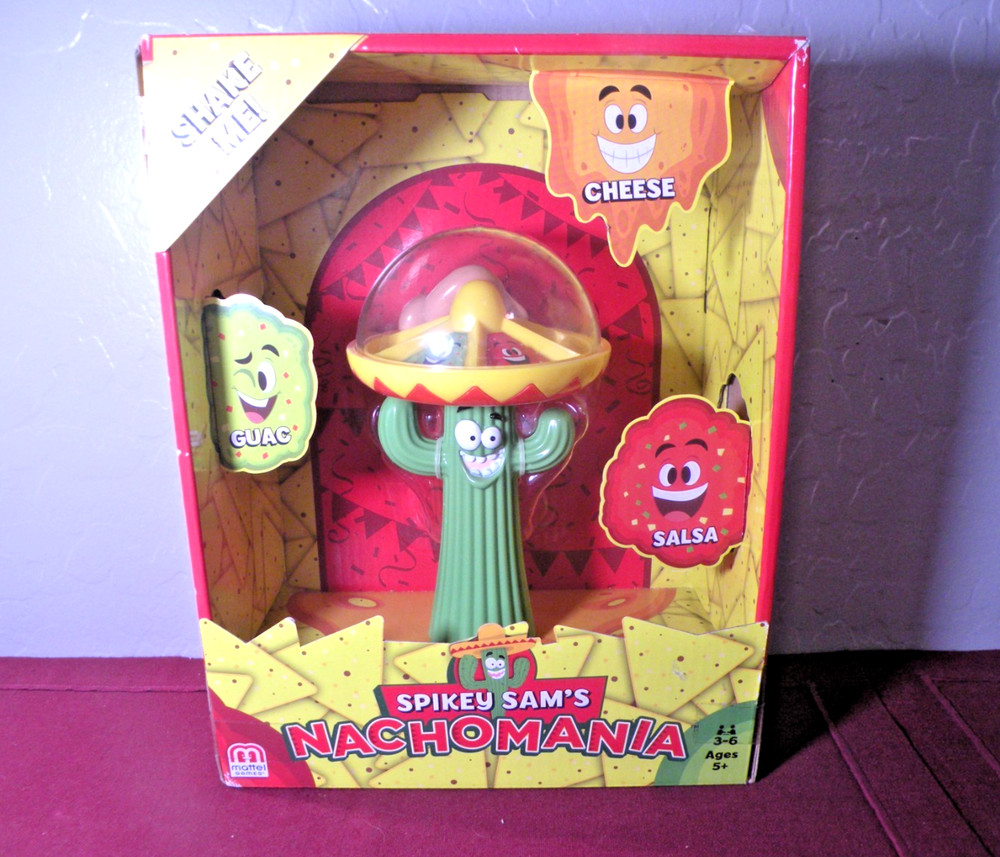 Spikey Sam’s Nachomania Game by Mattel Games cinqo de mayo nachos game salsa