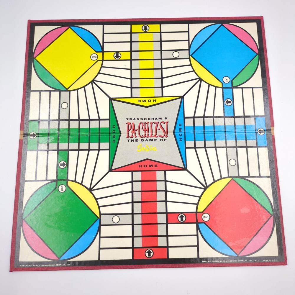 VTG 1960 Transogram Pa-Chiz-Si The Game of India Classic Pachisi Board Only
