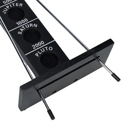 Shoot the Moon Game, Large 18 inches, Black Stained Solid Wood Board with Met…