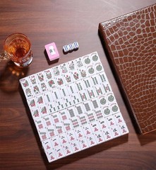 American Mahjong Game Set 166 White Engraved Tiles for Western Mah Jong, Mah …