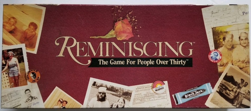 1989 Reminiscing board game History people over 30 Family 1940s 50s 60s 70s Vtg