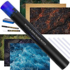 Ultimate DND Battle Set: 3 Double-Sided Mats & 6 Terrains – Waterproof & Compact