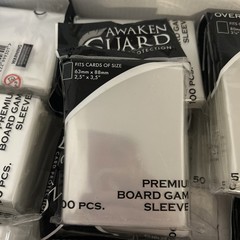 Awaken Guard Premium Board Game Sleeves 12 Standard 5 Oversized 5 Small Open Box