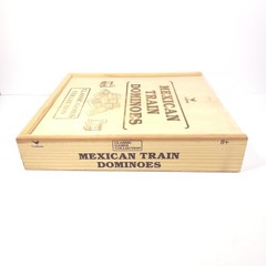 Cardinal Classic Collection Mexican Train Dominoes Wood Box Complete Game