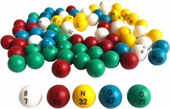 Bingo Balls 75 Count 3/5 Inch Easy Read Replacement Set for Bingo Nights