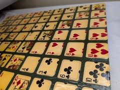 Vintage One-Eyed Jack Sequence Game Board – Handmade 18″ Square, Wood & Epoxy