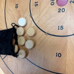 Vintage Stonecraft Crokinole Board Game Canadian Pine w Pieces