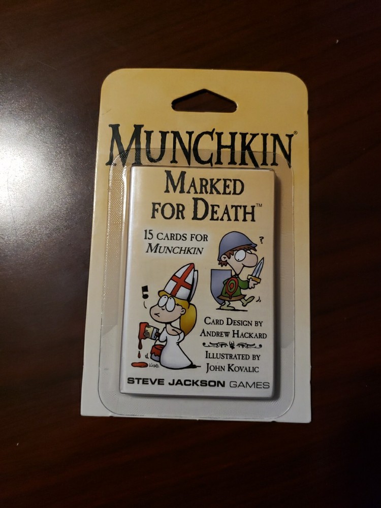 MUNCHKIN “MARKED FOR DEATH” 15 card pack NEW SEALED Steven Jackson Games