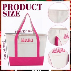 Sunnymove Extra Large American Mahjong Tile Bag Pink 25.2×14.17×9.06 in