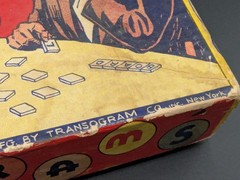 Antique ANAGRAMS Word Game Original Box, 300ish Letter Tiles, Transogram Co #80