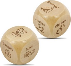 Playful 2 Pcs Food Decision Dice – Ideal Gift for Any Occasion & Date Nights