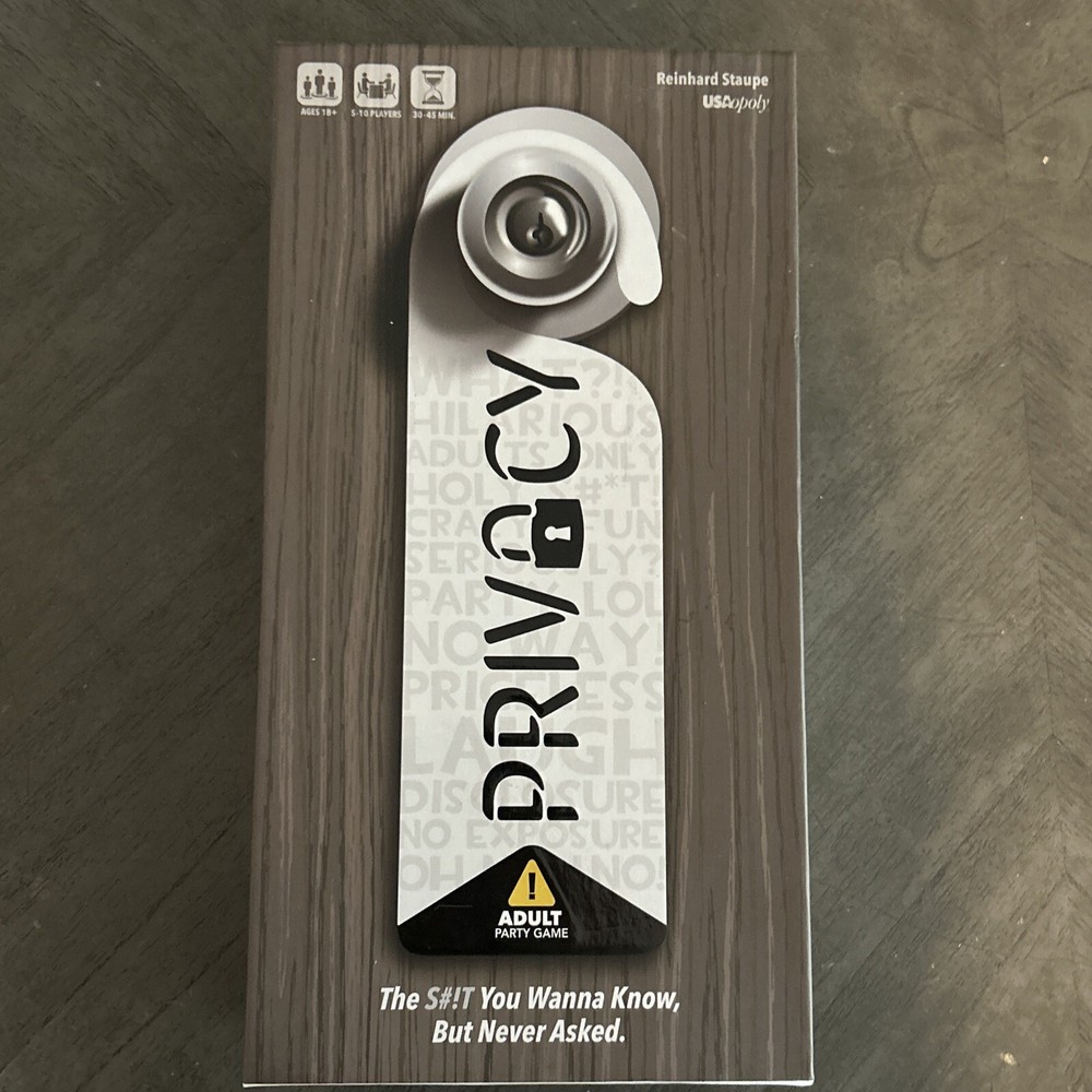 Party Game , Privacy adult game. 5 to 10 players.
