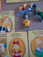 2002 The Simpsons Clue Game Replacement Pieces Characters Cards Dice Score