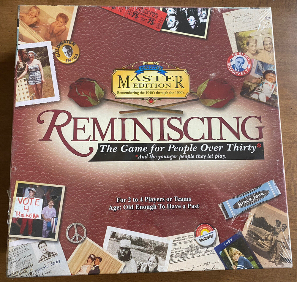 NEW! Reminiscing Board Game Deluxe Master Edition Family Fun Night Trivia 2-4 pl