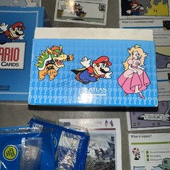 Vintage 1995 Mario Quiz Cards Atlas Editions Factory Sealed Cards Manual Box Ad