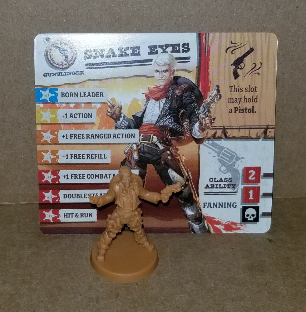 Zombicide Undead Or Alive SNAKE EYES Mini & Card Steampunk Extras Exclusive