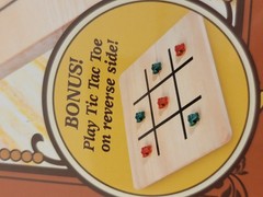 Fundex Games Double-Sided Solid Wood Checkers/Tic Tac Toe Board Game 3+ 2007