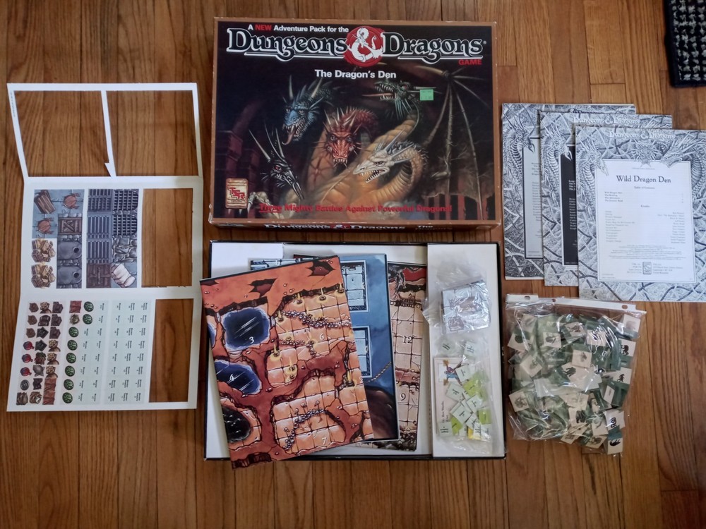 VINTAGE DUNGEONS AND DRAGONS BOARD GAME – THE DRAGONS DEN | TSR 1073 | 1992 |