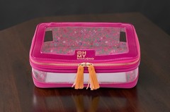 Oh My Mahjong Mahjong Tile Storage Case Organizer Bag Hot Pink Floral NEW