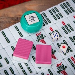 Traditional Chinese Mahjong Game Set 144 + 2 Spares Pink