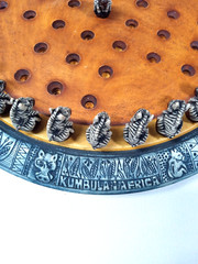 African Zebra Solitaire 11” Round Peg Game Kumbala Africa