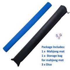 GUSTARIA Large Mahjong Mat with Black Carrying Bag (Blue,31.5 Large, Blue