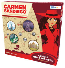 Pressman Carmen Sandiego: ACME’s Most Wanted board game night fun family kids