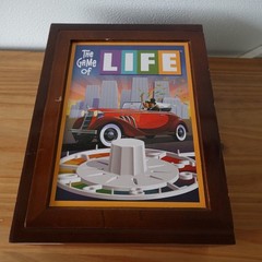 The Game of Life Vintage Game Collection Wooden Book Box Bookshelf 2009 MB Games
