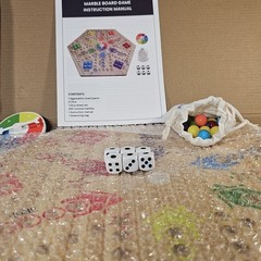 Wahoo Marble Board Game, Aggravation Board Game, Wooden Board Game Double Sided