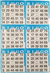 Bingo Paper Game Cards – 6 Card – 10 Bingo Sheets – 100 Books – 10 Colors,