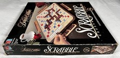 1989 Deluxe Scrabble Crossword Game Rotating Turntable Complete 100 Tiles MB