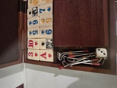 Cardinal Vintage Rummy-O Rummikub Game with Faux Leather Carrying Case Good Cond