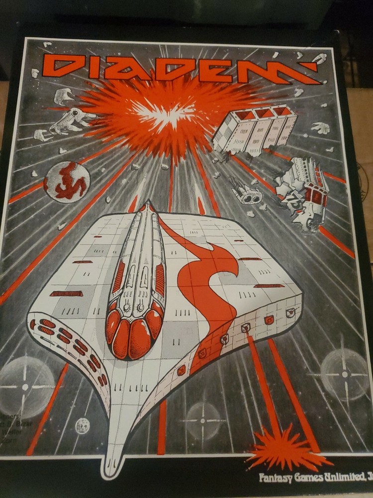 Fantasy Games Unlimited 1981 Diadem Science Fiction Board Game New Open Box