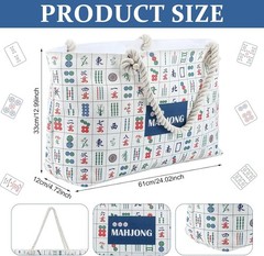 Empty Mahjong Bags Set for Tiles and Racks 24x13x4.7 Inch American Mahjong Ca…