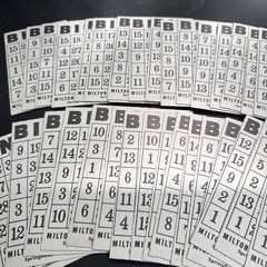 32 Vintage Milton Bradley Cardboard Bingo Cards Numbers