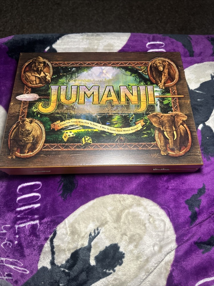 Jumanji The Game Real Wooden Box Edition of the Classic Adventure Game Complete