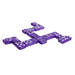 Vovotuzzi Dominos Set for 5.5 inches x 8.5 x 1.68 inches, Purple