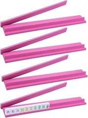 Leinuosen Wooden Mahjong Racks with Pushers 4 Set Magnet American Mahjong Tile R