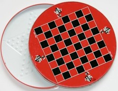 VINTAGE Chinese Checkers Ohio Art USA Two Sided Round Multicolored Tin NO PAWNS