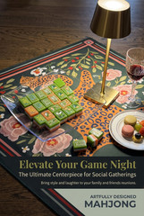 American Mahjong Set 160 Green Floral Acrylic Mahjong Tiles, US Stock