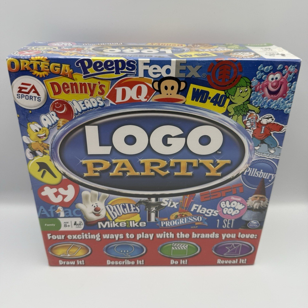 Spin Master Logo Party Brands Trivia Game, Team Play, 2+ Players, Ages 8+