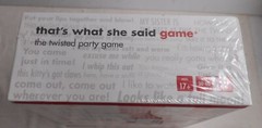 THAT’S WHAT SHE SAID “a twisted game of innuendos” Factory-sealed Box Ages 17+