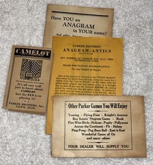 Rare Blue Box Parker Brothers “The Game of Anagrams” 1930’s Salem Edition