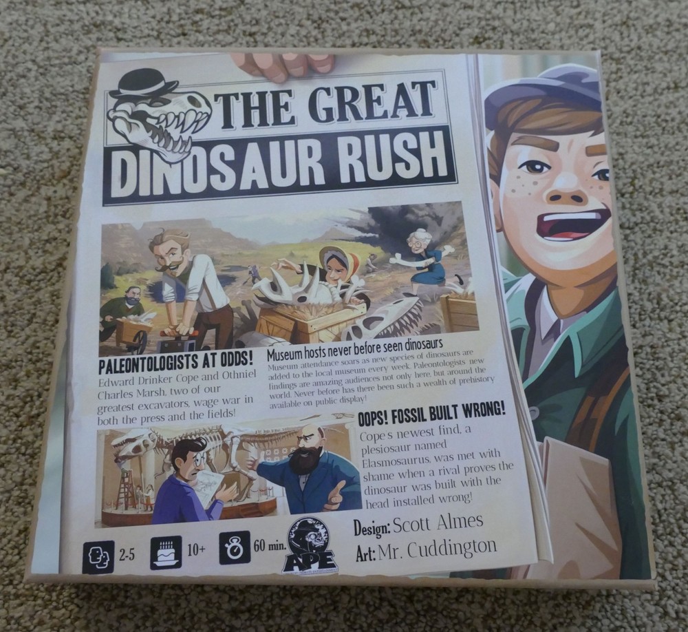 The Great Dinosaur Rush Board Game 2-5 players 10 & up Complete Excellent