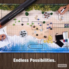 Ultimate DND Battle Set: 3 Double-Sided Mats & 6 Terrains – Waterproof & Compact